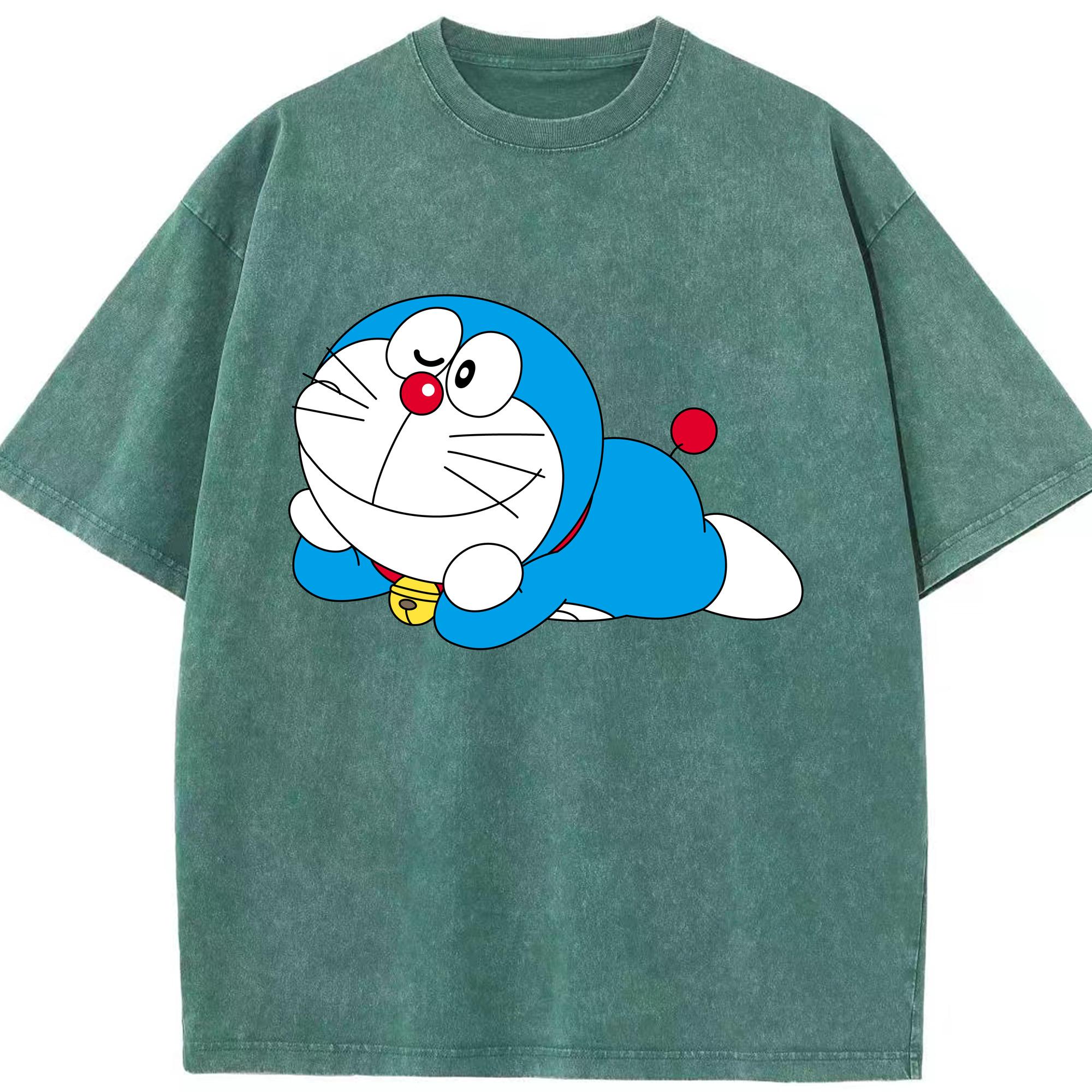 （画像用） ドラえもん Doraemon 綿100% ヴィンテージ風 半袖Tシャツ（フロントプリント）